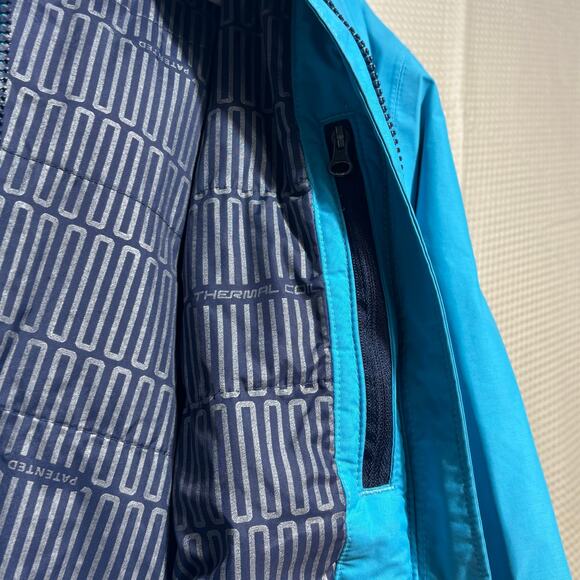 Columbia Thermal Coil Blue Nylon Hooded Jacket Size Medium | Excellent Condition - Picture 8 of 12